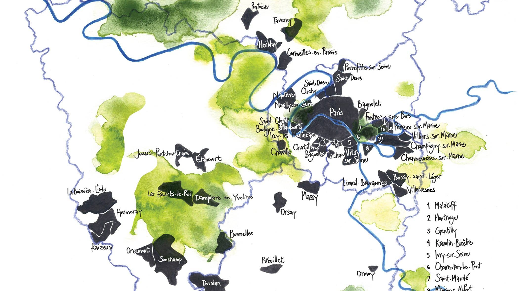 La groupe Paris Habitat est présent dans 54 communes