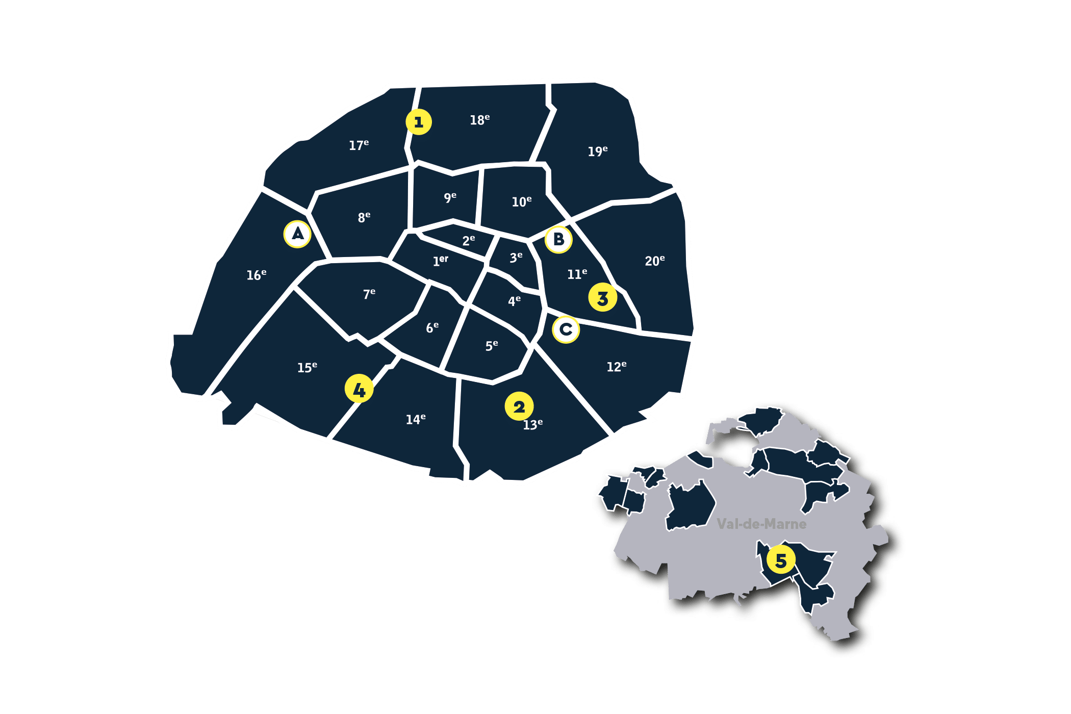 Revue de chantier - Focus sur les chantiers en cours et les dernières livraisons 1 Carte revue de chantier aout 2023