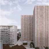Paris Habitat organise la visite de lancement de l'opération de réhabilitation Plan Climat des Olympiades
