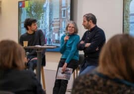 Eliane Flamme, directrice du logement et de l’habitat de Villiers-sur-Marne (Val-de-Marne), et Stéphane Bettiol, directeur général adjoint en charge des politiques locatives et de la régie de Paris Habitat pendant lles Rencontres de Paris Habitat